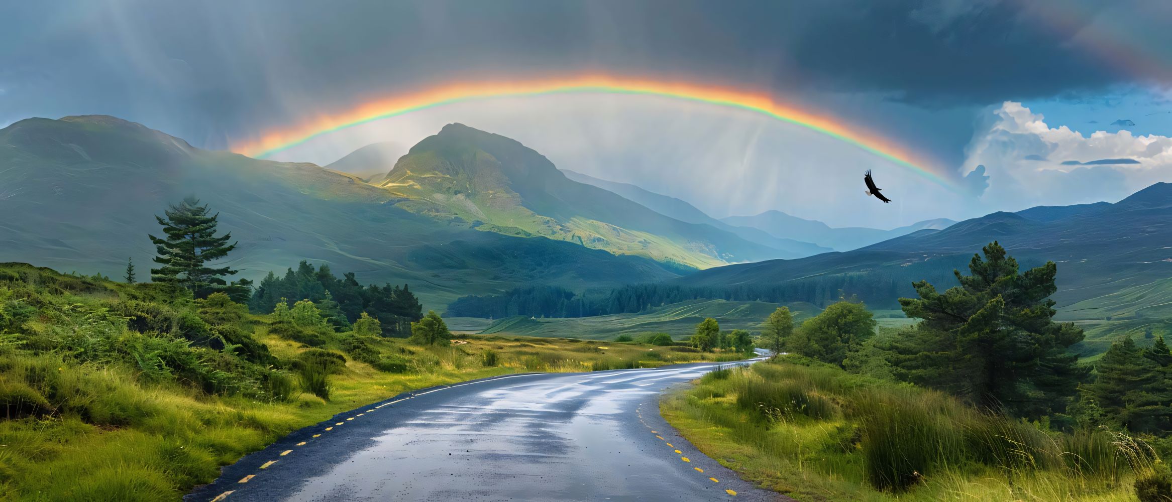 Landschaft Regenbogen Landschaft Regenbogen