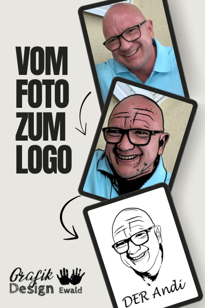 Logoentstehung DER Andi Vom Foto zum Logo